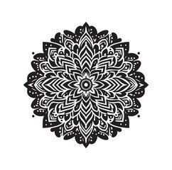Mandala floral vector illustration set