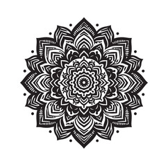 Mandala floral vector illustration set