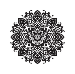 Mandala floral vector illustration set