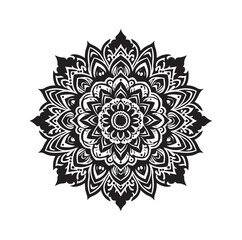 Mandala floral vector illustration set