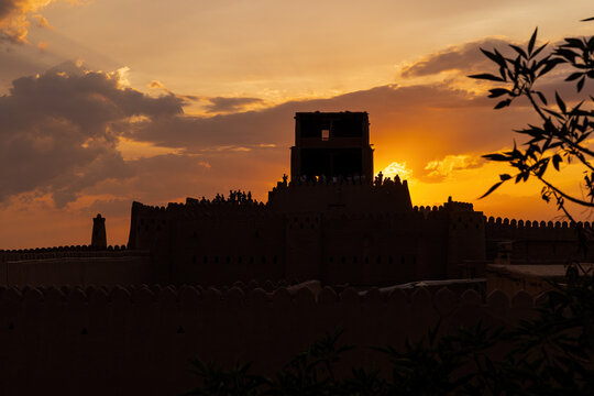 The watchtower of the Khuna Ark, the fortress and residence of the rulers of Khiva, in Uzbekistan