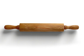 A classic wooden rolling pin with handles