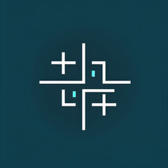 Obraz premium T-square_Modern_Line_Icon_Vector_Line_Art_CuteIcon_De