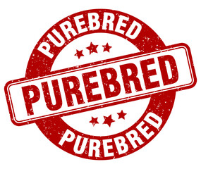 purebred stamp. purebred label. round grunge sign
