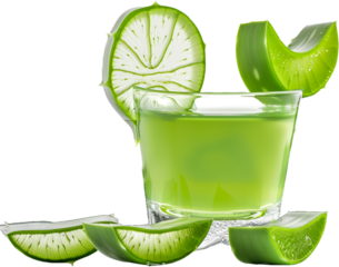 aloe juice isolated on transparent background