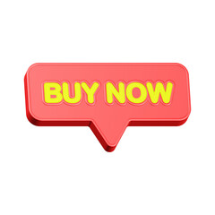 3d buy now for marketing design red color