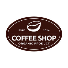Coffee beans or coffee shop logo vector design template
