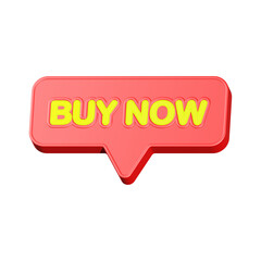 3d buy now for marketing design red color