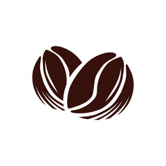 Coffee beans icon vector design template.