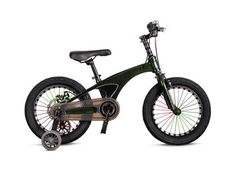 Modern electric fat tire bike isolated on white