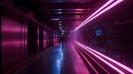 Fototapeta premium Neon Tunnel