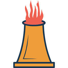 nuclear Icon Colored Outline Icon