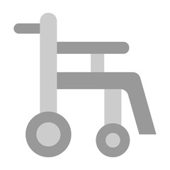 Automatic Wheelchair Flat Icon Design