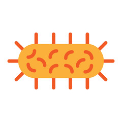 Bacterium Flat Icon Design