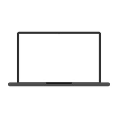 laptop mock up isolated, laptop mockup, laptop isolate blank screen display mockup pc vector illustration. Computer laptop with blank empty screen for copy space text. pc  mock up with black frame.
