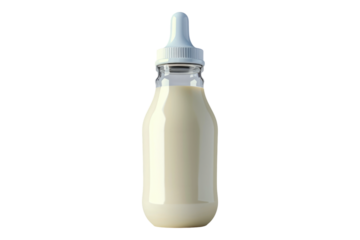 Baby milk bottle isolated on white background