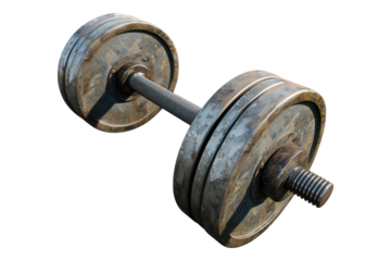 Barbell isolated on white background