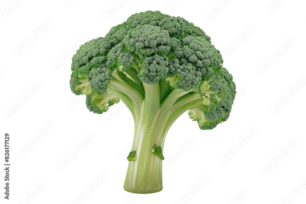 Poster broccoli vegetable isolated on white background