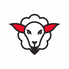 Sheep logo icon design vector art silhouette illustration