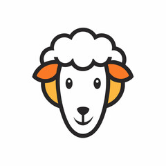 Fototapeta premium Sheep logo icon design vector art silhouette illustration