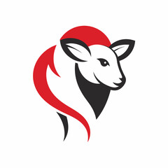 Sheep logo icon design vector art silhouette illustration