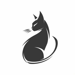 猫のシンプルなロゴ/Simple Logo of a Cat/Generative AI