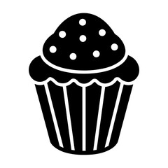 Muffin icon vector art silhouette illustration