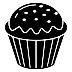 Muffin icon vector art silhouette illustration