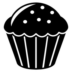Muffin icon vector art silhouette illustration