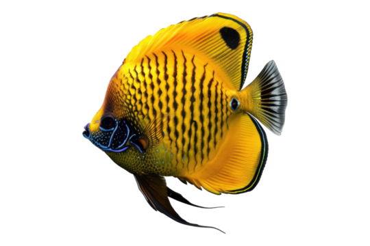 Butter fly fish isolated on white background