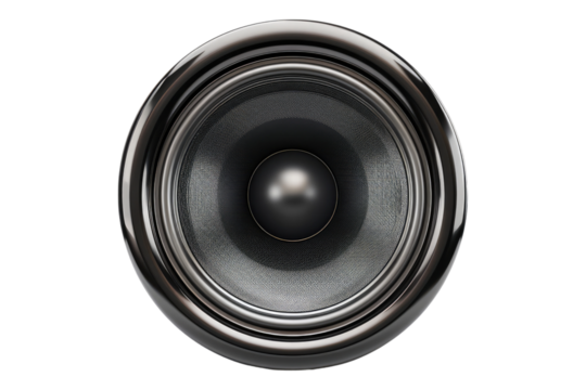 Car acoustic speaker isolated on white background