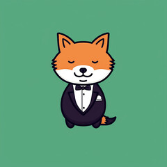 Obraz premium Dandy_Dhole_Dhole_in_a_dapper_tuxedo_Modern_