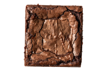 Chocolate brownie isolated on white background