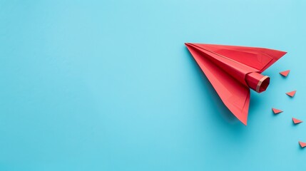 National Paper Airplane Day background concept with copy space