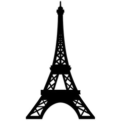 Eiffel tower symbol on a white background