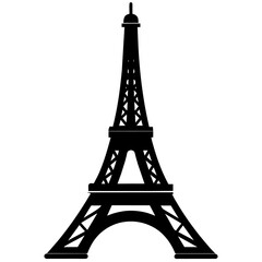 Obraz premium Eiffel tower symbol on a white background