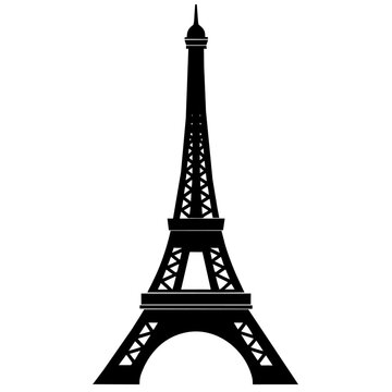 Eiffel tower symbol on a white background