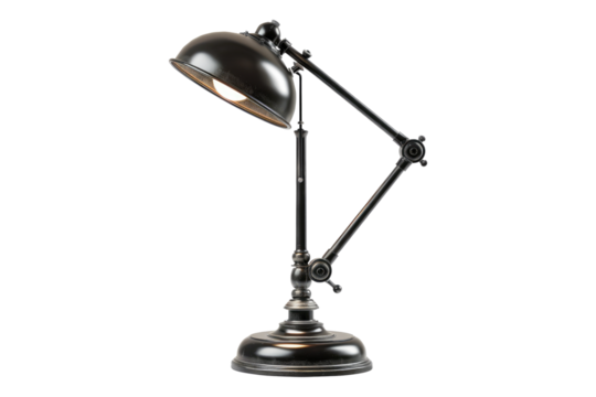 Dark lamp table lamp isolated on white background