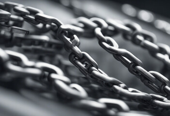 Diagonal chain a blockchain concept gray closeup