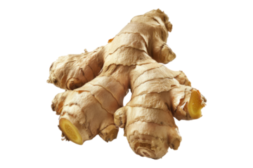 Ginger root isolated on white background