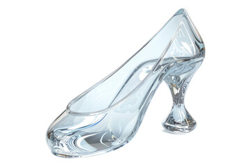 Girl glass slipper isolated on white background