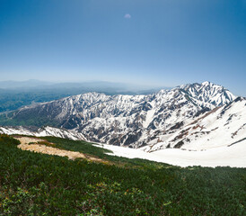 残雪期の唐松岳