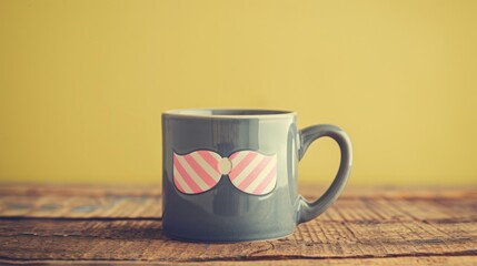 The mug with pink mustache