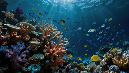 coral reef and fish