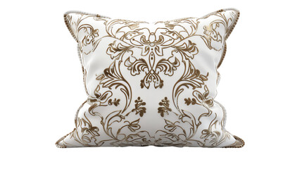 Elegant decorative cushion with ornate paisley pattern. Luxurious, soft accent pillow perfect for home decor and interior styling.