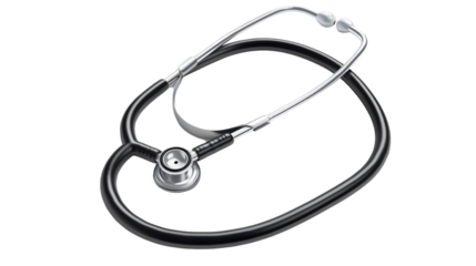 High-quality image of a modern stethoscope, essential medical tool for doctors and nurses, symbolizing healthcare and medical profession.