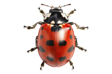 Lady bug insect isolated on white background