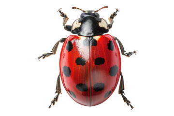 Lady bug insect isolated on white background