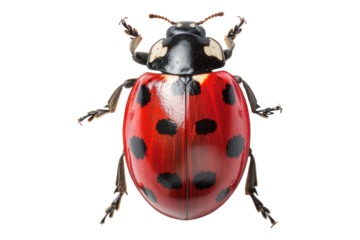 Lady bug insect isolated on white background