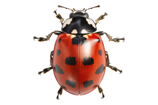 Lady bug insect isolated on white background